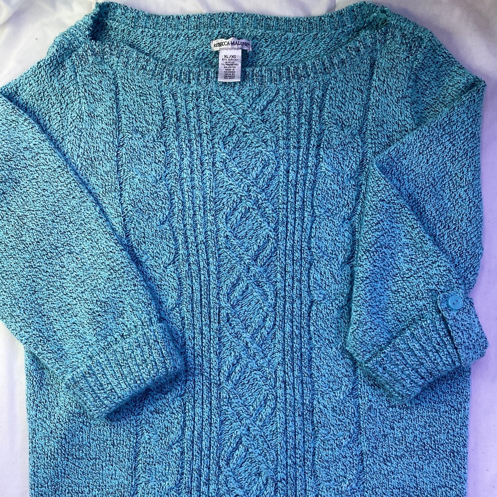 Teal Sweater by Rebecca Malone